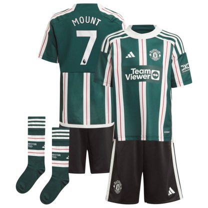 Mount 7 Manchester United Udebanetrøje 2023/24 Børn Kortærmet + korte bukser