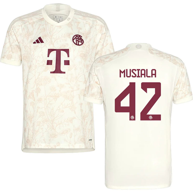 Musiala 42 FC Bayern München 3. Trøje Champions League 2023-2024 Kortærmet