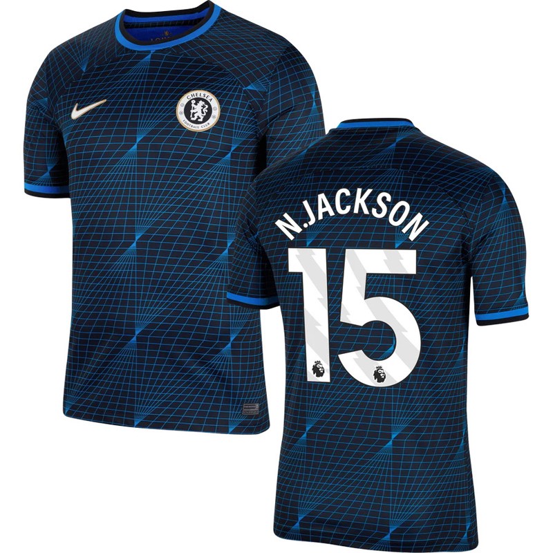 N.Jackson 15 Chelsea Udebanetrøje 2023-24 Kortærmet