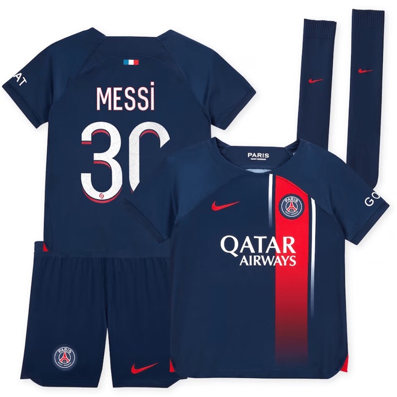 Paris Saint-Germain Messi 30 Hjemmebanetrøje 23/24 Kortærmet til børn