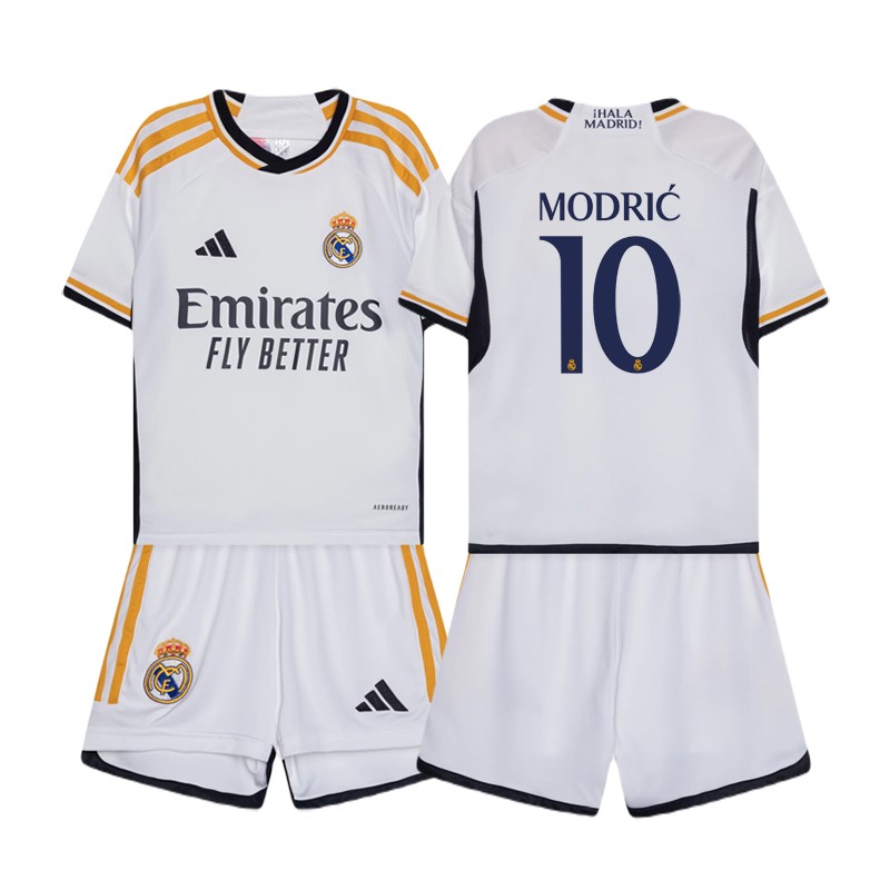 Real Madrid Hjemmebanetrøje 23/24 Børn Kortærmet + korte bukser Modrić 10
