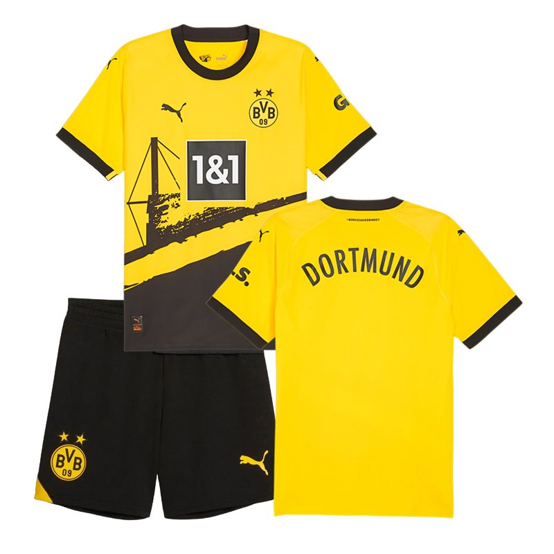 BVB Borussia Dortmund Børn Hjemmebanetrøje 2023/24 Kortærmet