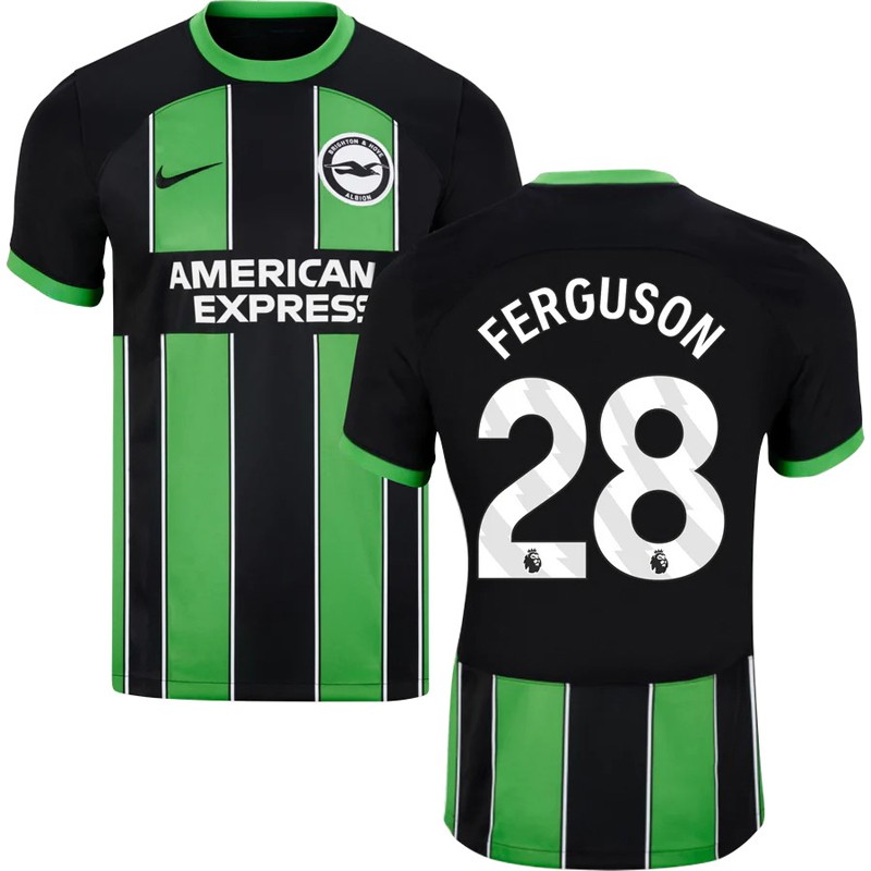 Brighton Udebanetrøje 2023/24 Sort Grøn Kortærmet med Ferguson 28 tryk