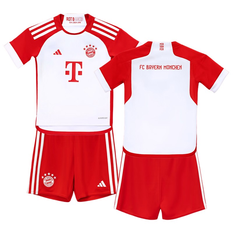 FC Bayern Munich Hjemmebanesæt 2023-24 Kortærmet Fodboldtrøjer til børn