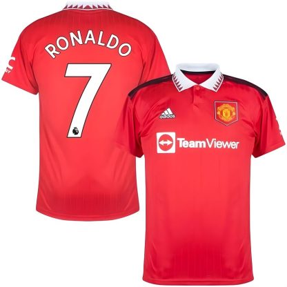 Man Utd Hjemmebanetrøje 22/23 Rød Kortærmet med Ronaldo 7 tryk