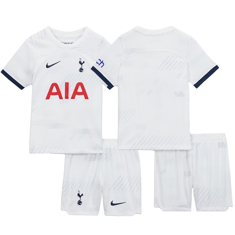 Tottenham Hotspur Børn Hjemmebanetrøje 23/24 Hvid Kortærmet + korte bukser