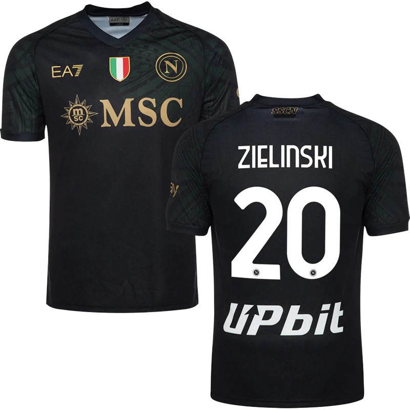 ZIELINSKI 20 SSC Napoli 3rd fodboldtrøjer 2023-2024 Sort Kortærmet