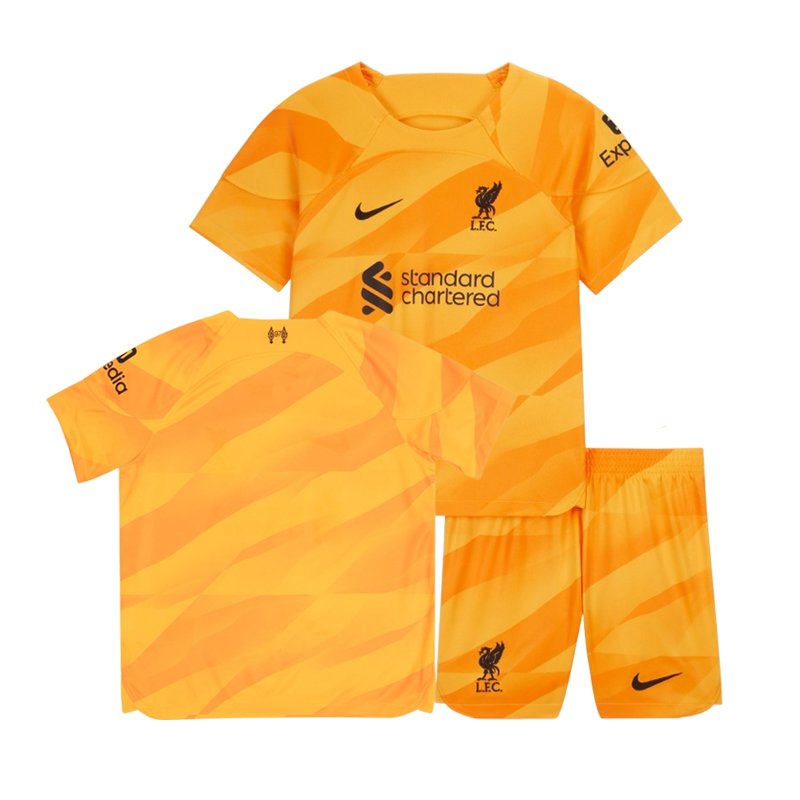 Børn Fodboldtrøjer på tilbud Liverpool Målmandstrøje 2023/24 Gul Kortærmet + korte bukser