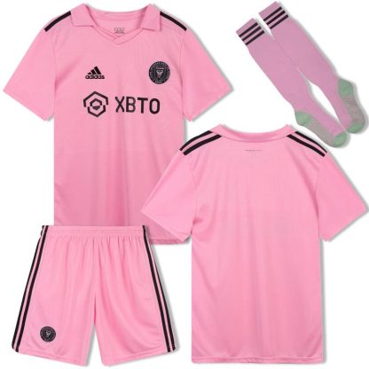 Børn Inter Miami CF Hjemmebanesæt 2023/24 Kortærmet + korte bukser