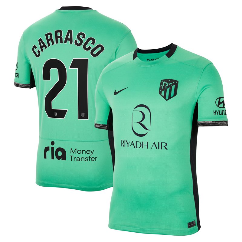 Carrasco 21 Atletico Madrid Tredjetrøje 2023/24 Grøn Kortærmet