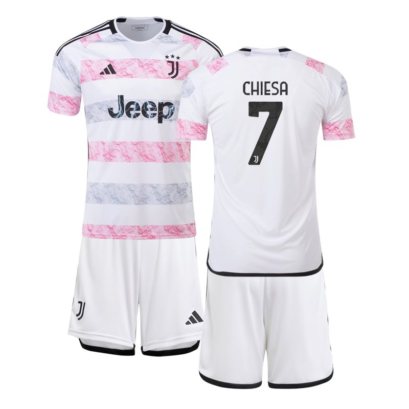 Chiesa 7 Juventus Udebanetrøje 2023/24 Børn Kortærmet + korte bukser