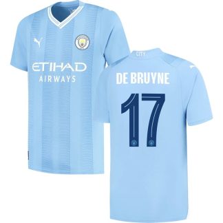 De Bruyne 17 Manchester City 23/24 UEFA Champions League Hjemmebanetrøje - Blå