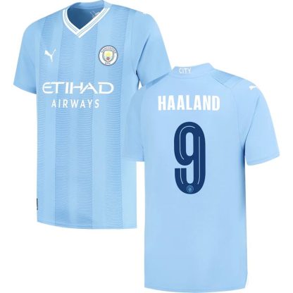 Fodboldtrøjer UEFA Champions League Man City Hjemmebanetrøje 2023/24 Kortærmet Haaland 9