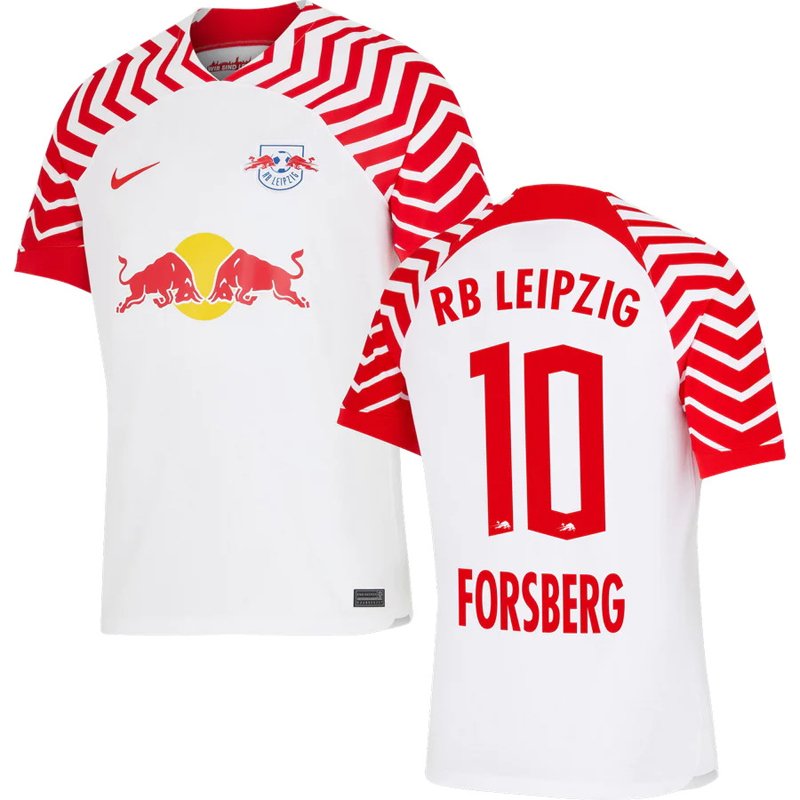 Forsberg 10 RB Leipzig Hjemmebanetrøje 2023-24 Kortærmet