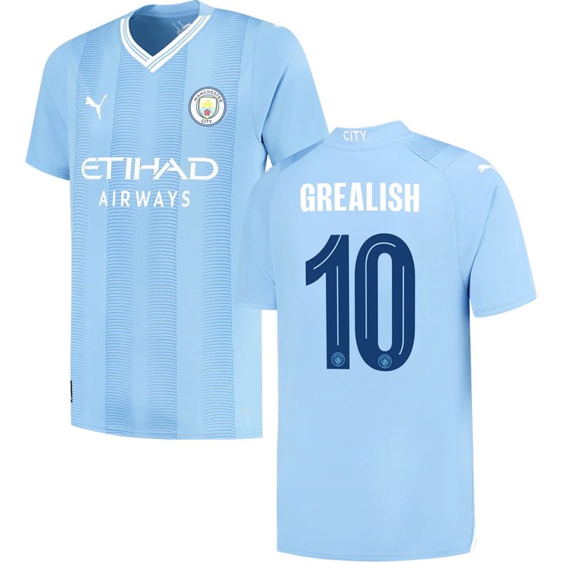 Grealish 10 Manchester City Hjemmebanetrøje 2023-2024 UEFA Champions League
