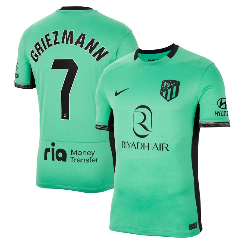 Griezmann 7 Atletico Madrid Tredjetrøje 2023/24 Grøn Kortærmet
