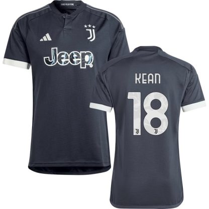 Køb de nyeste Juventus Tredje Fodboldtrøje 2023/24 Kortærmet med Kean 18 tryk