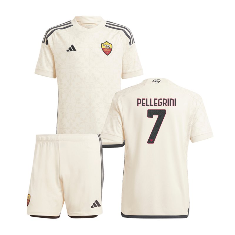 Køb de nyeste fodboldtrøjer til børn AS Roma Udebanetrøje 23/24 Kortærmet Pellegrini 7