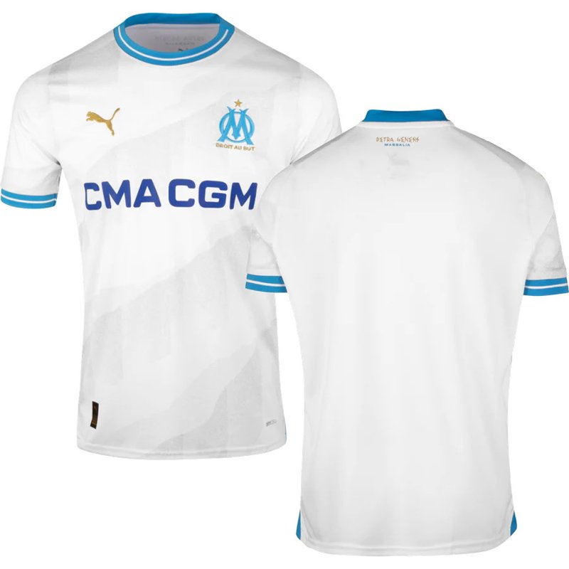 Olympique de Marseille Hjemmebanetrøje 2023/24 Hvid Kortærmet