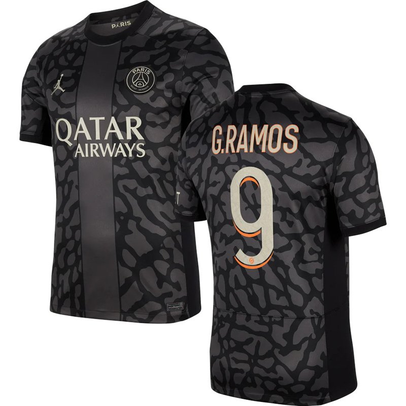 Paris Saint-Germain G.Ramos 9 Tredje trøje 2023-24 Kort ærmer