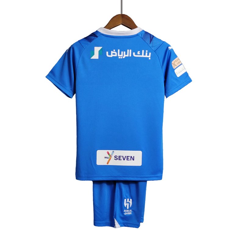 Al Hilal Børn Hjemmebanetrøje 2023-24 Blå Kortærmet
