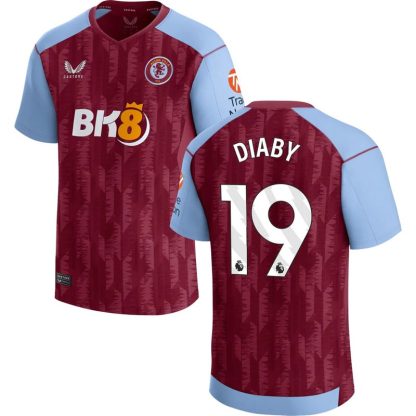 Billige Fodboldtrøjer Aston Villa Hjemmebanetrøje 23-24 Kortærmet Diaby 19