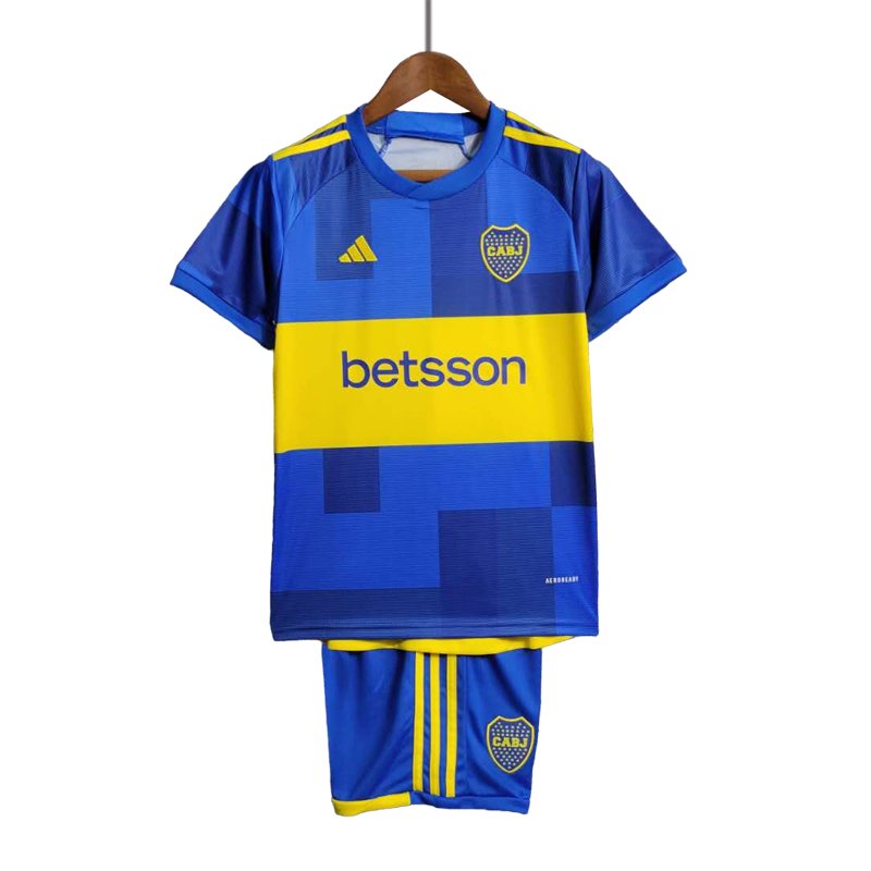 Boca Juniors Børn Hjemmebanetrøje 23/24 Blå Kortærmet + korte bukser