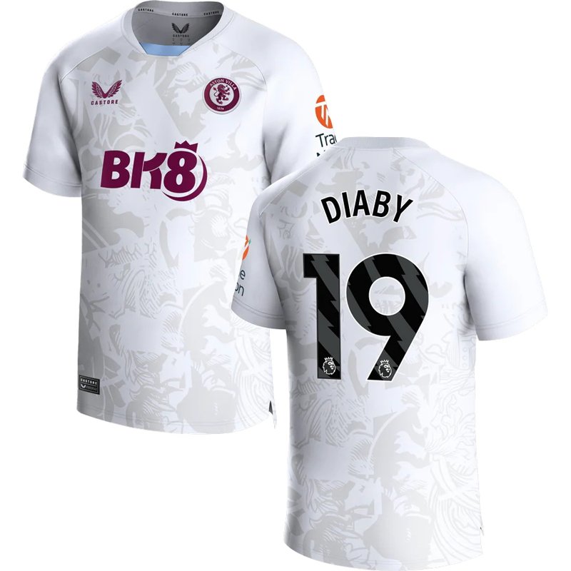 Diaby 19 Aston Villa Udebanetrøje 2023-24 Kortærmet Fodboldtrøjer til mænd