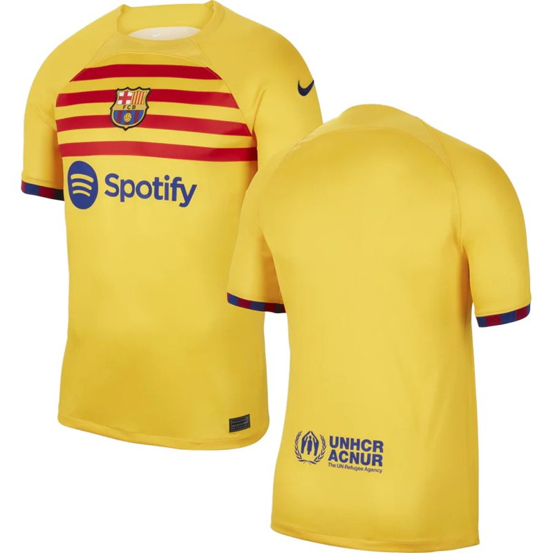 FC Barcelona 4. Trøje Senyera 2023/24 Kortærmet Fodboldtrøjer på tilbud