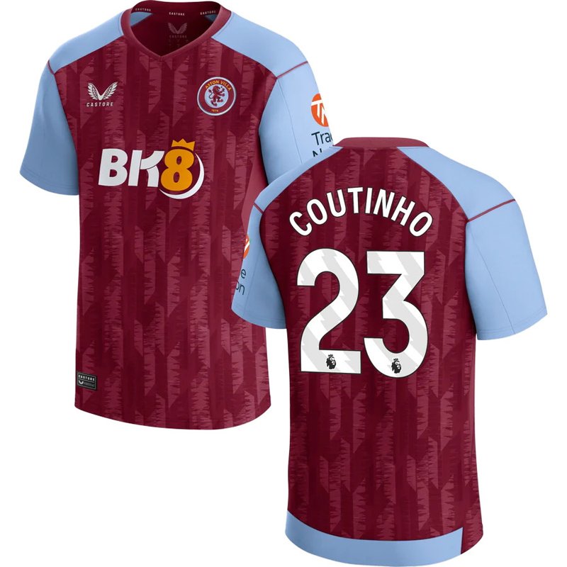Fodboldtrøjer Coutinho 23 Aston Villa Hjemmebanetrøje 23-24 Kortærmet