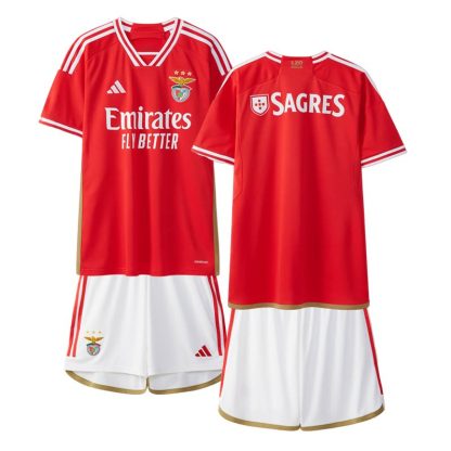 Fodboldtrøjer til børn Benfica Hjemmebanesæt 23/24 Rød Kortærmet