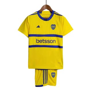 Fodboldtrøjer til børn Boca Juniors Udebanesæt 2023/24 Gul Kortærmet