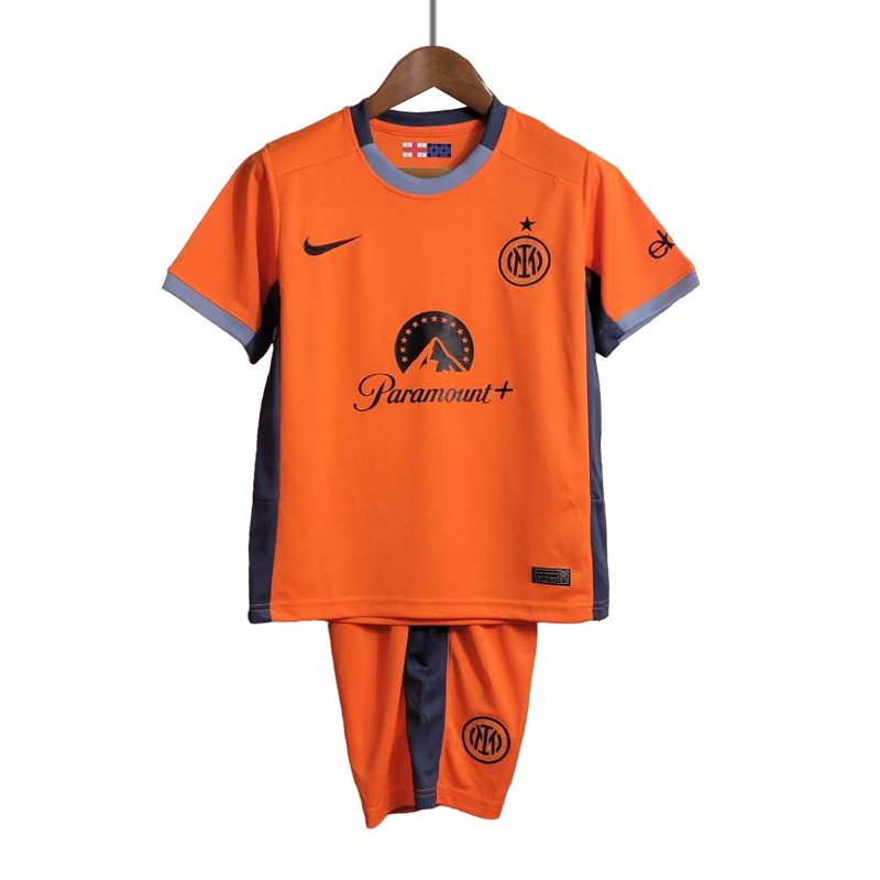 Fodboldtrøjer til børn Inter Milan Tredjesæt 2023/24 Orange Kortærmet