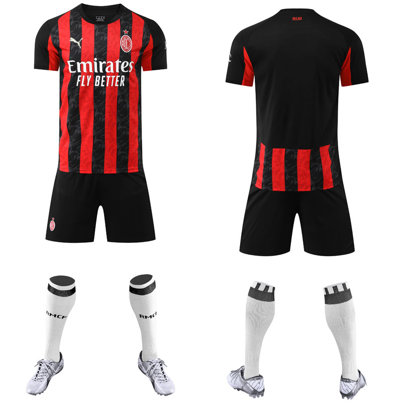AC Milan fodboldsæt 2025/26 børn hjemmebanetrøje og shorts