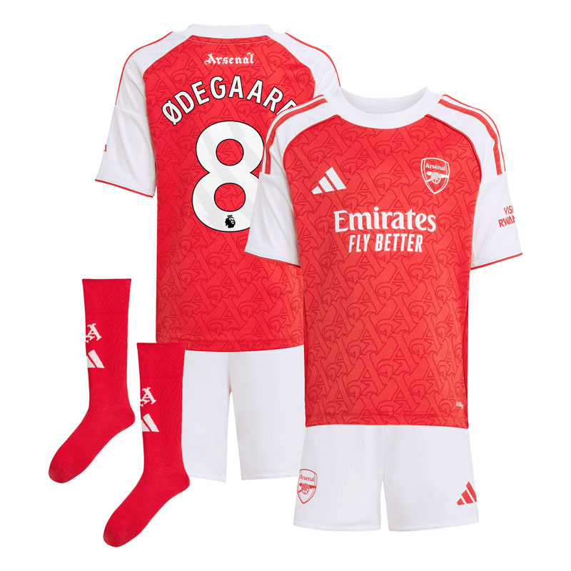 Arsenal FC 25/26 Hjemmesæt Ødegaard #8 Fodboldtrøje til Børn