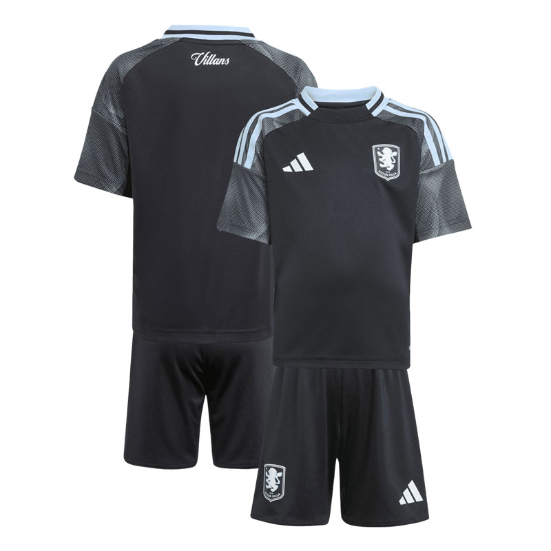 Aston Villa 2025/26 Udebanesæt til børn - Trøje og shorts
