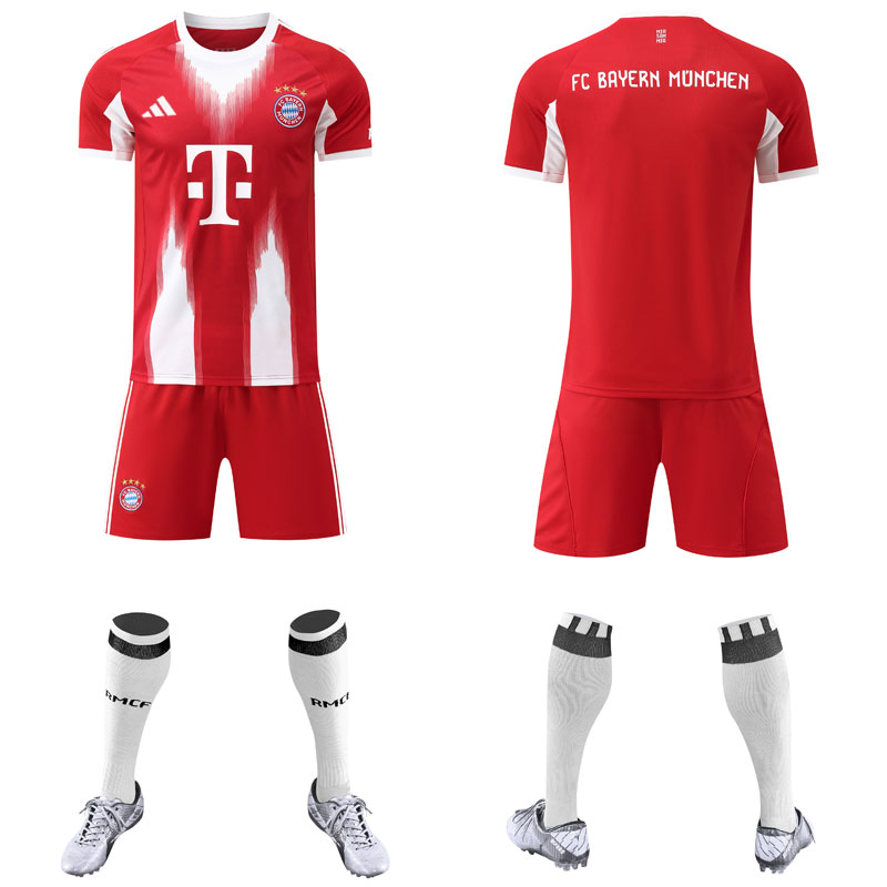 Bayern München Hjemmebanetrøje 2025/26 Rød Kortærmet Fodboldsæt til Børn