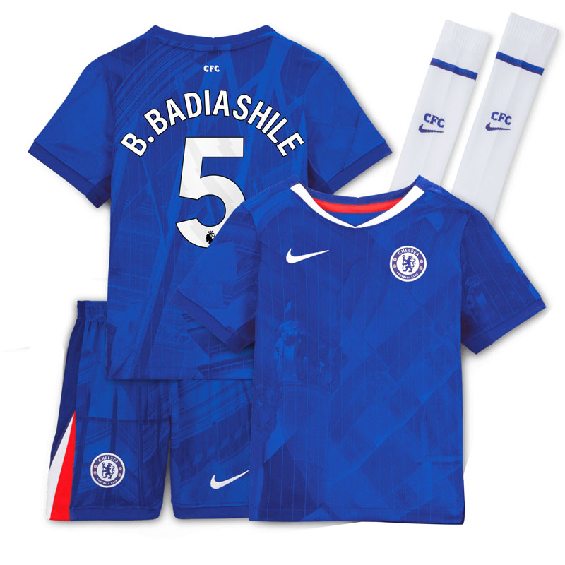 Komplet Chelsea FC Hjemmebanetrøje børn 2025-26 - B.Badiashile 5 tryk på ryggen
