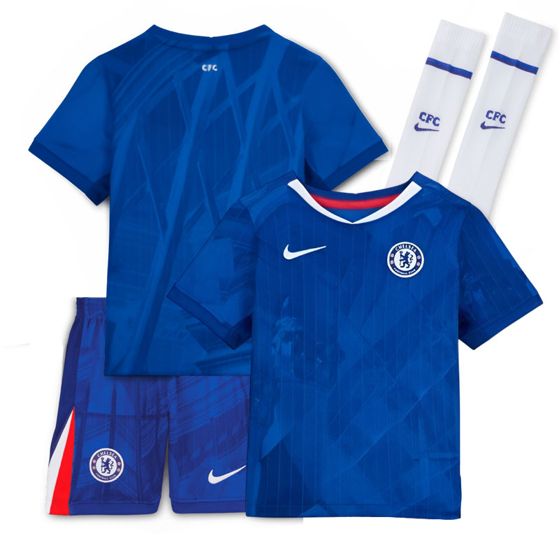 Chelsea FC Børn Hjemmebanetrøje 2025-26 Blåt fodboldsæt