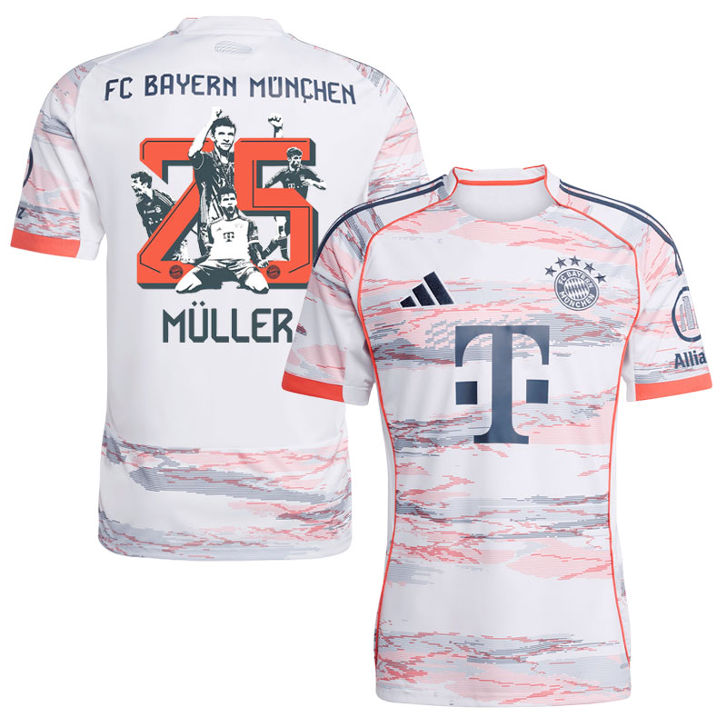 FC Bayern Udebanetrøje 2025/26 Jubilæumstrøje med Müller 25