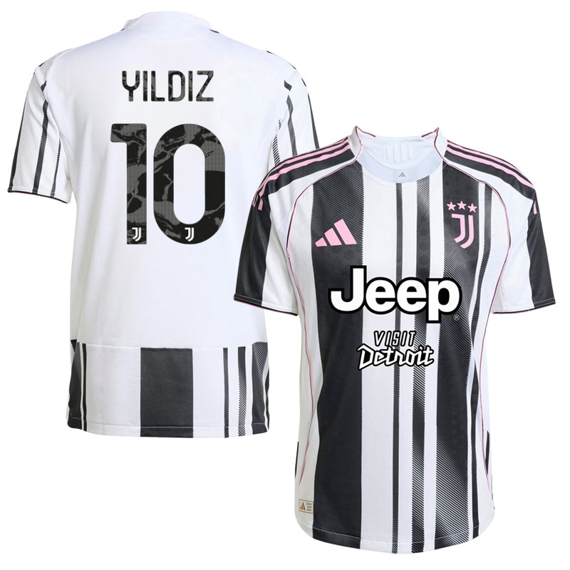 Juventus Hjemmebanetrøje 2025/26 Herretrøje med Yildiz 10 navn og nummer
