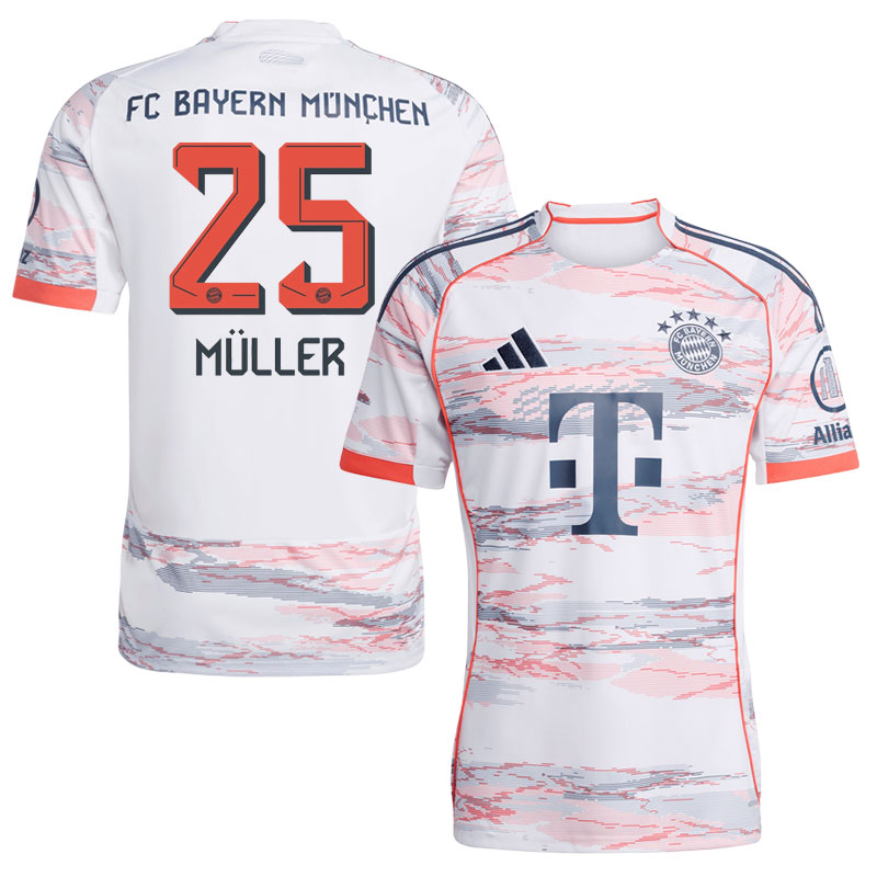 Müller 25 Bayern München Udebane Fodboldtrøje 2025/26