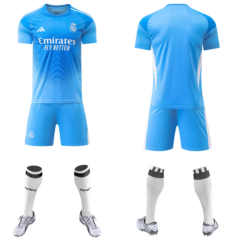 Real Madrid Målmandstrøje 2025/26 Blå Sæt til Børn