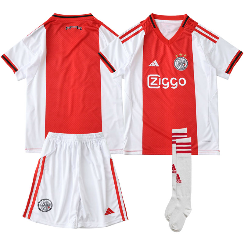 Ajax Amsterdam Børn Hjemmebanetrøje og Shorts 2025/26