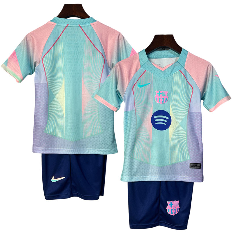 Barça 25/26 børne trøje i grøn - unikt design med mulighed for tryk