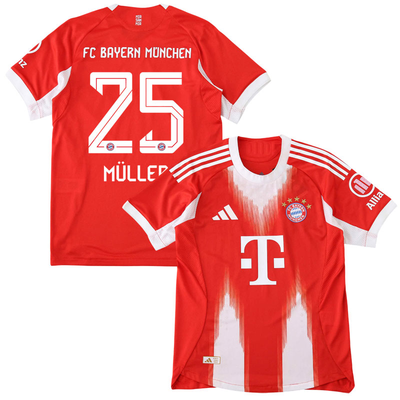Bayern München herre hjemmebanetrøje 2025/26 fodboldtrøje med Müller 25 tryk
