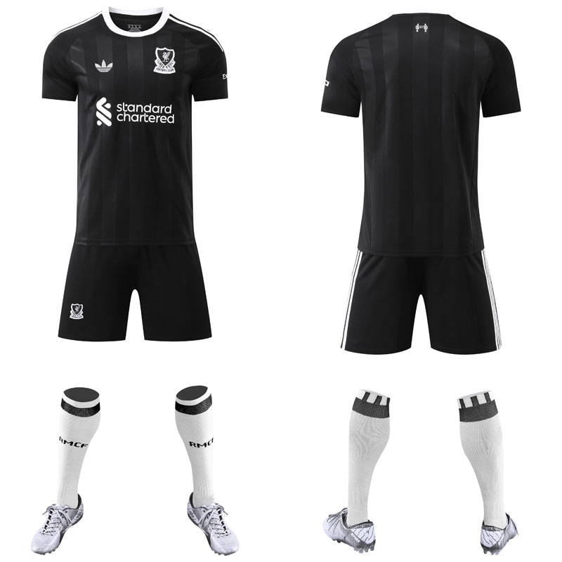Liverpool FC målmandstrøje 2025/26 til børn – sort design