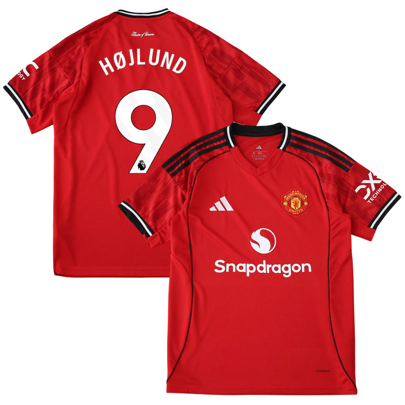 Herre fodboldtrøje Højlund 9 Manchester United 25/26 Hjemmebanetrøje