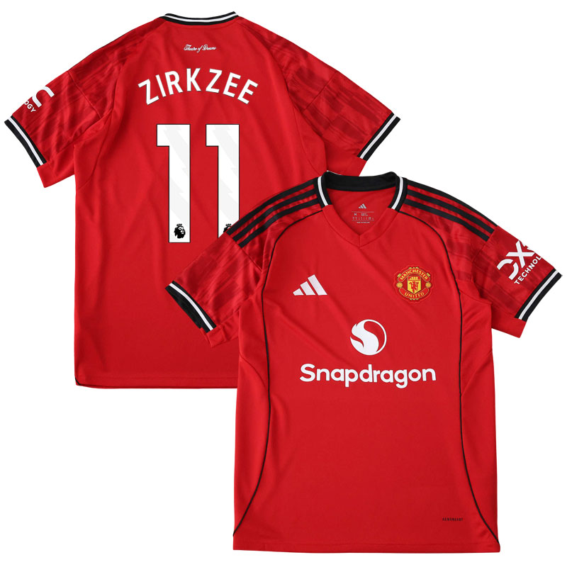 Manchester United rød trøje 202526 hjemmebanetrøje med ZIRKZEE 11