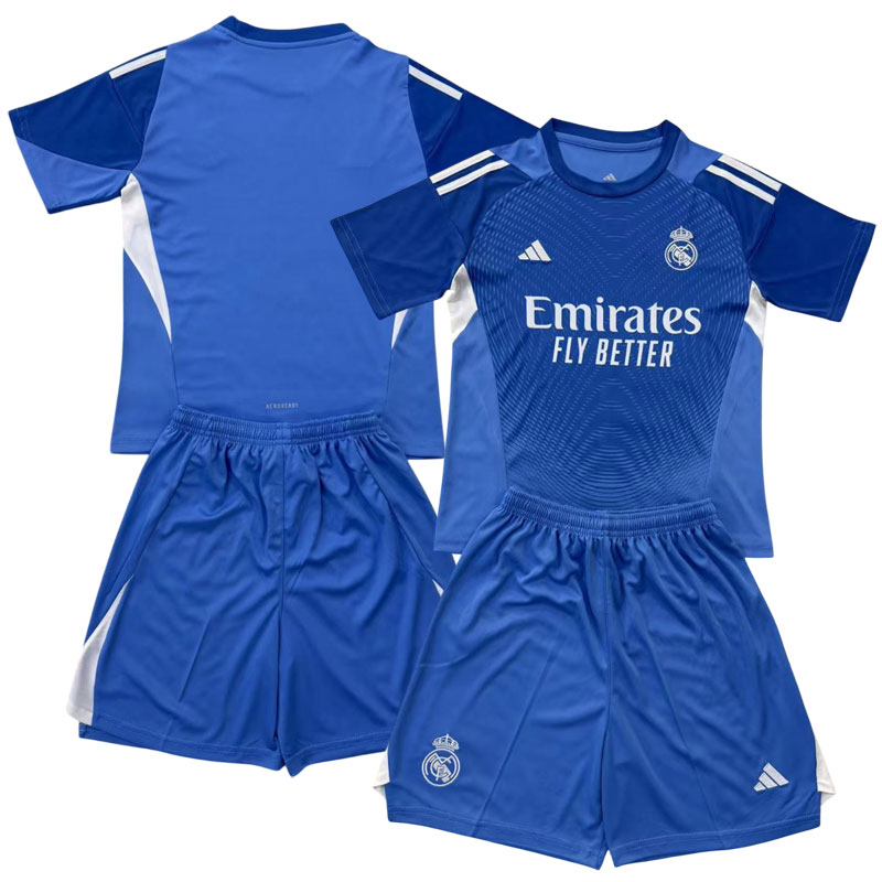 Real Madrid 2025/26 målmandstrøje - blå trøje til børn og voksne